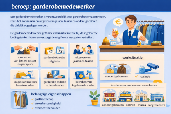 Alles over het beroep garderobemedewerker wat doet een garderobemedewerker